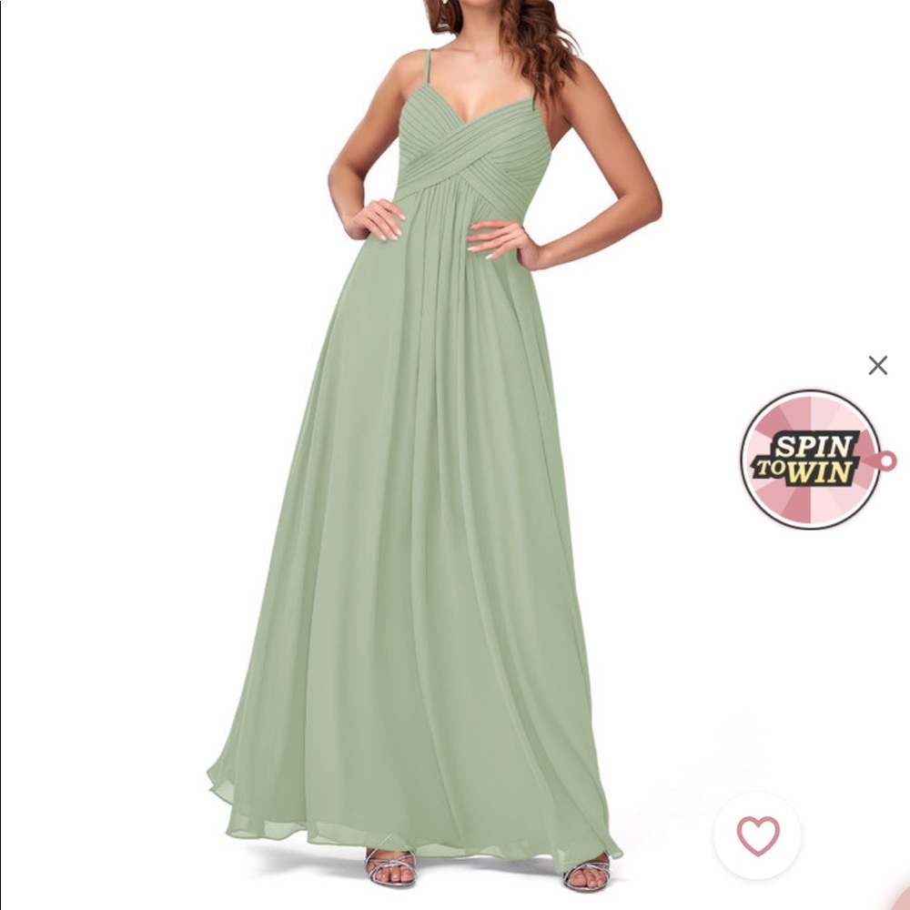 Azazie Shannon dress A4 dusty sage